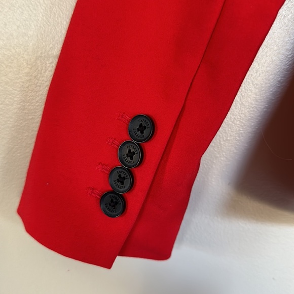 Express Notch Collar One Button Blazer - Red - 0 - Picture 9 of 16